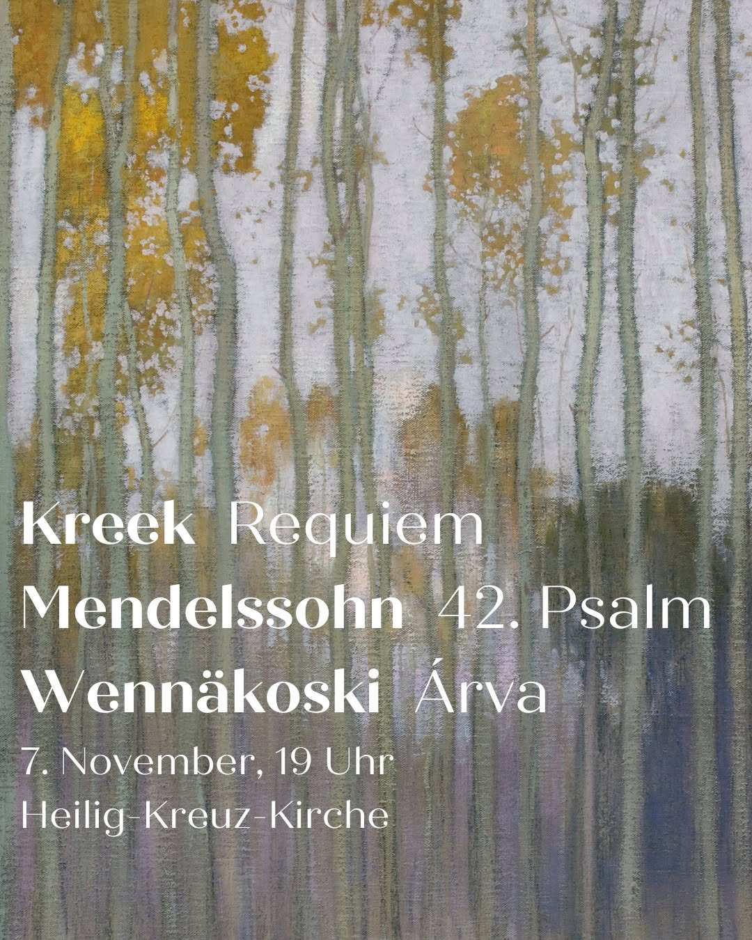 Kreek: Requiem - Mendelssohn: 42. Psalm - Wennäkoski: Árva